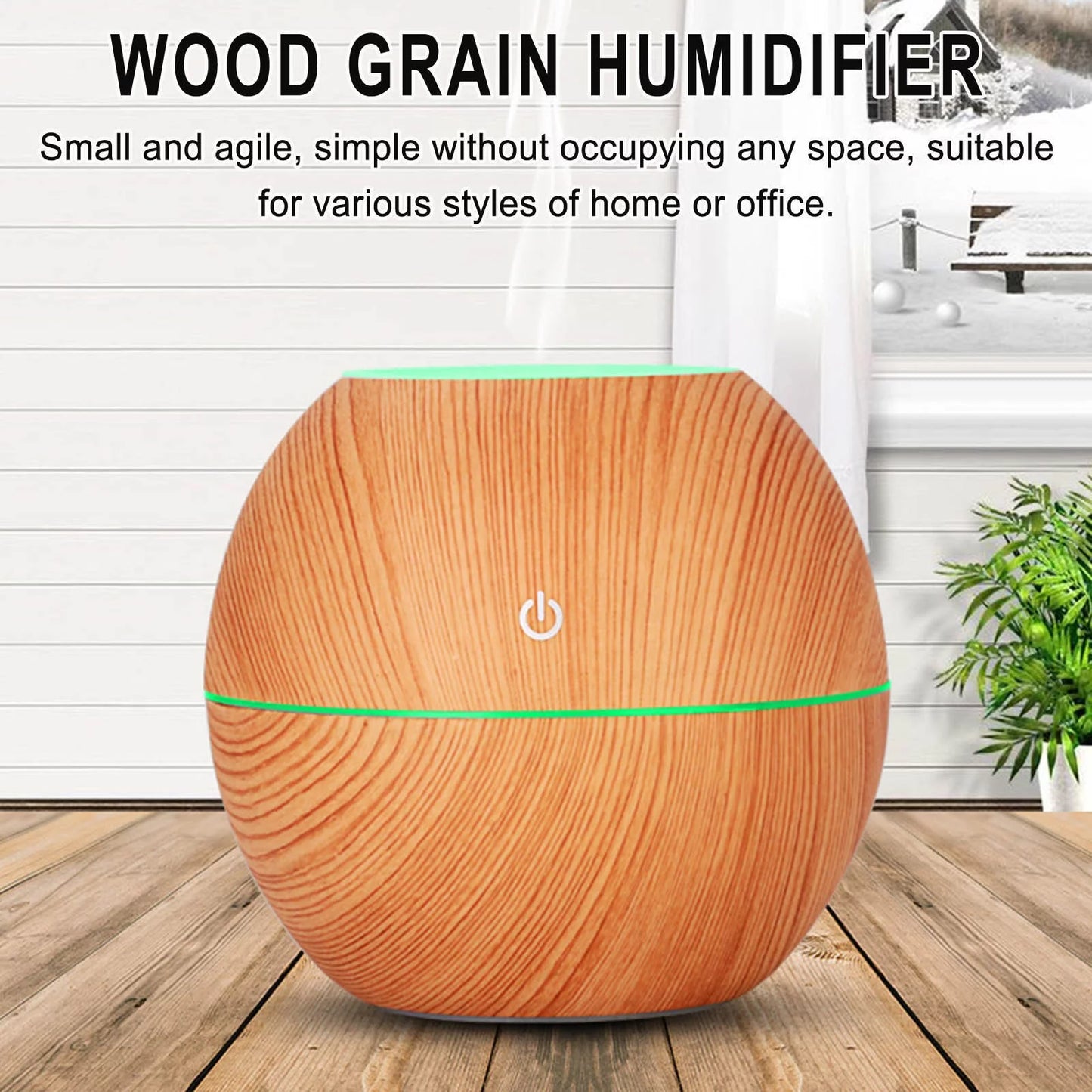 Essential Oil Diffuser Humidifier, Electric Ultrasonic Air Aroma Diffusers Vaporizer, Scent Mist Defuser, Auto-Off, LED Color Changing Light for Large Bed Room, Home, Office