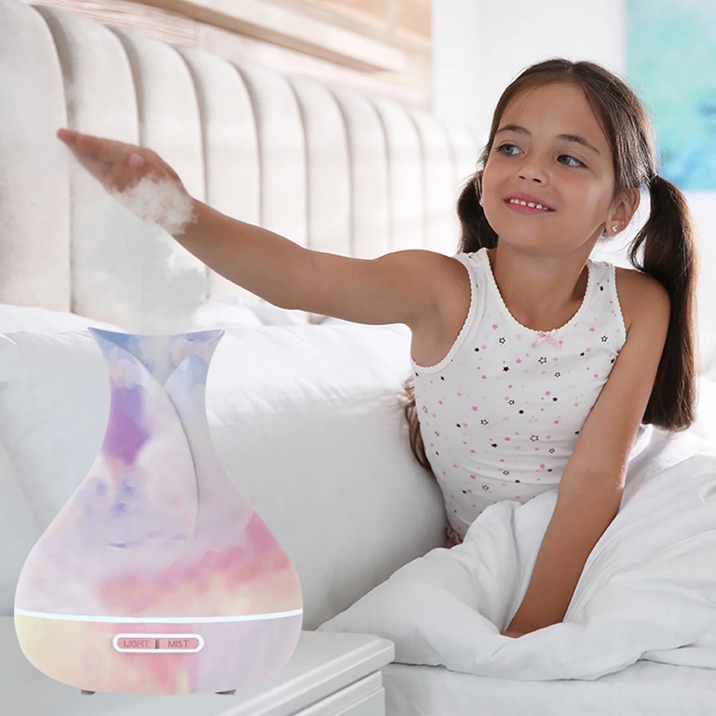 Tie Dyed Unique Ultrasonic Aromatherapy Mist Diffuser Humidifier (300 Ml)